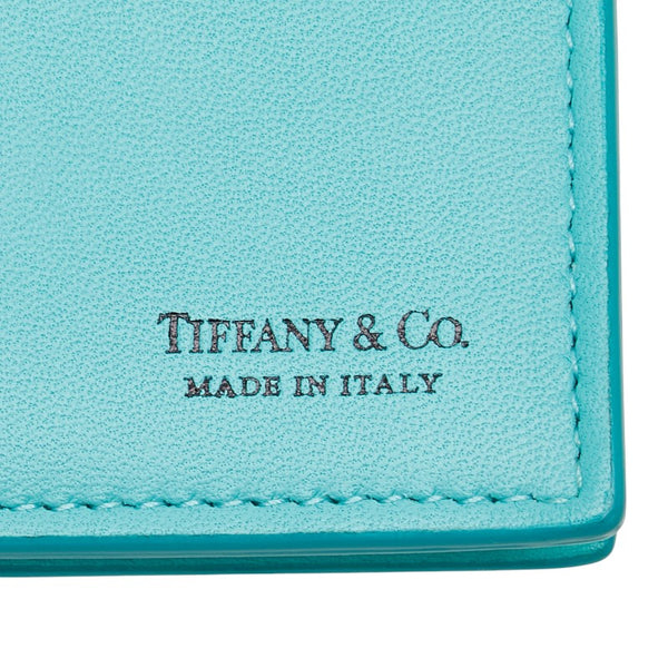 ティファニー カードケース ライトブルー レザー レディース TIFFANY&Co. 【中古】