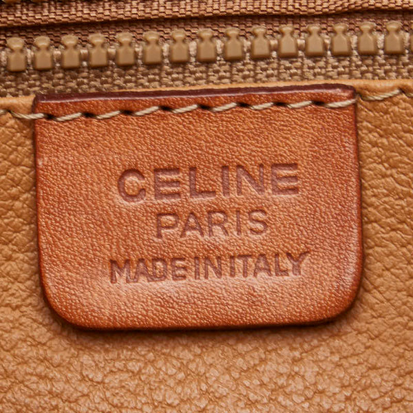 セリーヌ マカダム スターボール 斜め掛け ショルダーバッグ ブラウン PVC レザー レディース CELINE 【中古】