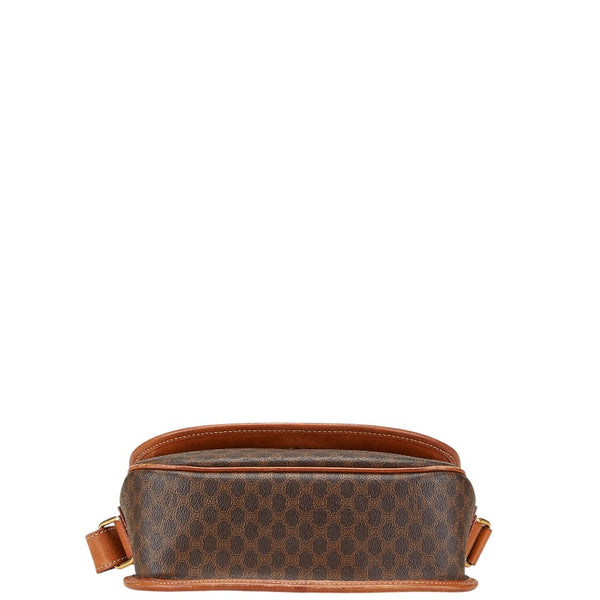 セリーヌ マカダム スターボール 斜め掛け ショルダーバッグ ブラウン PVC レザー レディース CELINE 【中古】