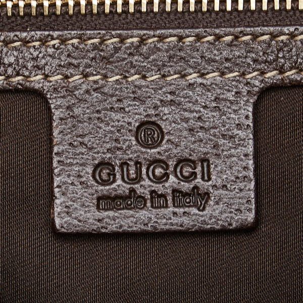 グッチ GGキャンバス ハンドバッグ ワンショルダーバッグ 153010 ベージュ ブラウン キャンバス レザー レディース GUCCI 【中古】