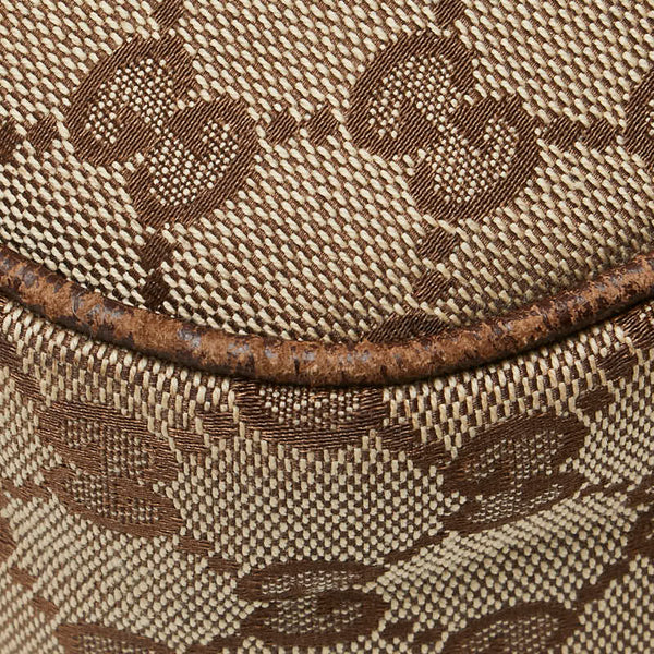 グッチ GGキャンバス ハンドバッグ ワンショルダーバッグ 153010 ベージュ ブラウン キャンバス レザー レディース GUCCI 【中古】