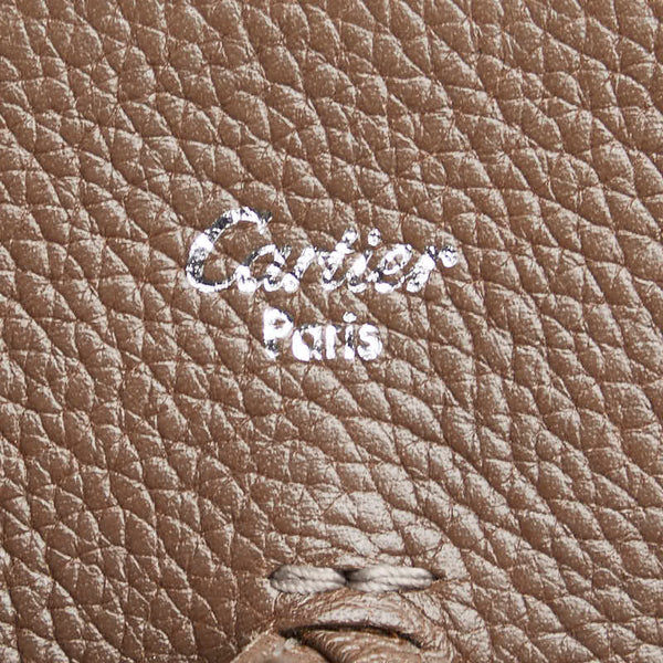 カルティエ マルチェロ トートバッグ ハンドバッグ ホワイト ベージュ キャンバス パイソン レディース CARTIER 【中古】