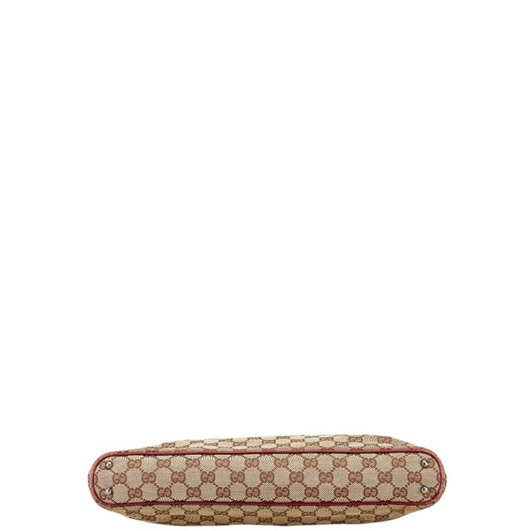 グッチ GGキャンバス ハンドバッグ トートバッグ 113015 ブラウン ボルドー キャンバス レザー レディース GUCCI 【中古】