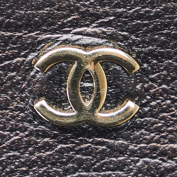 シャネル ココマーク カードケース 名刺入れ ブラック レザー レディース CHANEL 【中古】