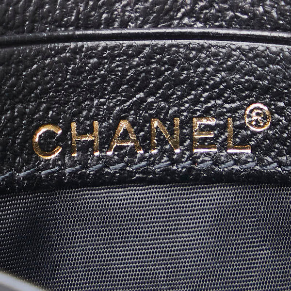 シャネル ココマーク カードケース 名刺入れ ブラック レザー レディース CHANEL 【中古】