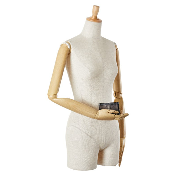 シャネル ココマーク カードケース 名刺入れ ブラック レザー レディース CHANEL 【中古】