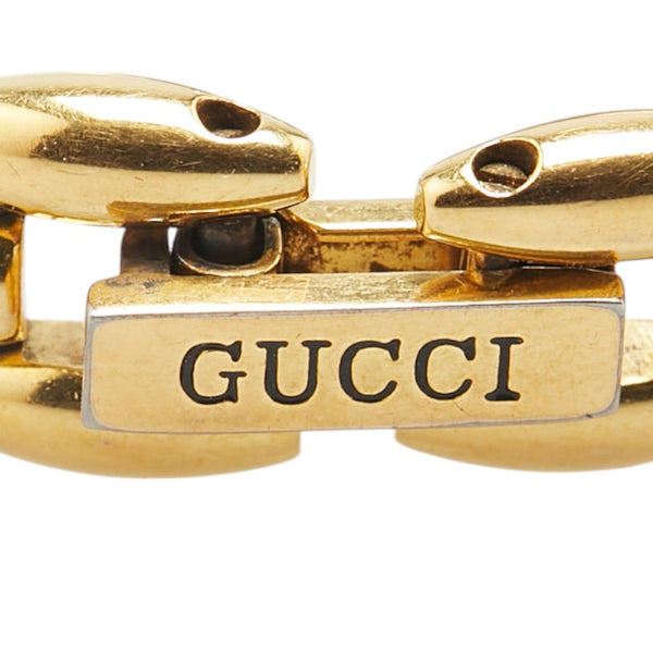 グッチ チェンジベゼルウォッチ 腕時計 1100-L クオーツ ホワイト文字盤 メッキ レディース GUCCI 【中古】