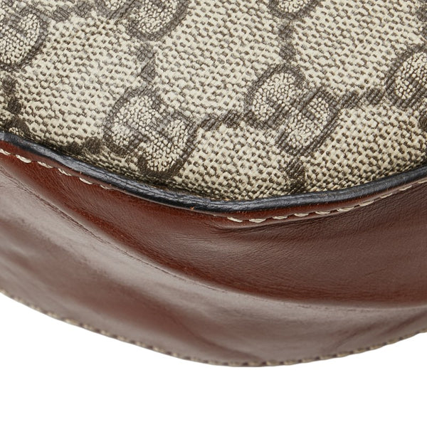 グッチ GGスプリーム 斜め掛け ショルダーバッグ 453189 ベージュ ブラック ブラウン PVC レザー レディース GUCCI 【中古】