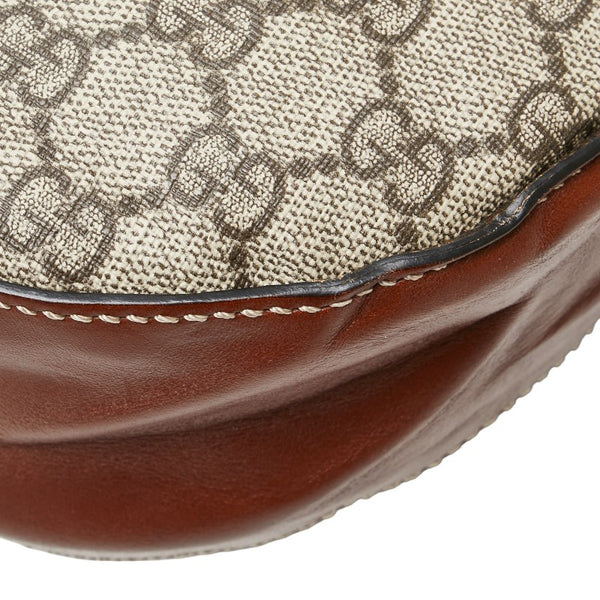 グッチ GGスプリーム 斜め掛け ショルダーバッグ 453189 ベージュ ブラック ブラウン PVC レザー レディース GUCCI 【中古】