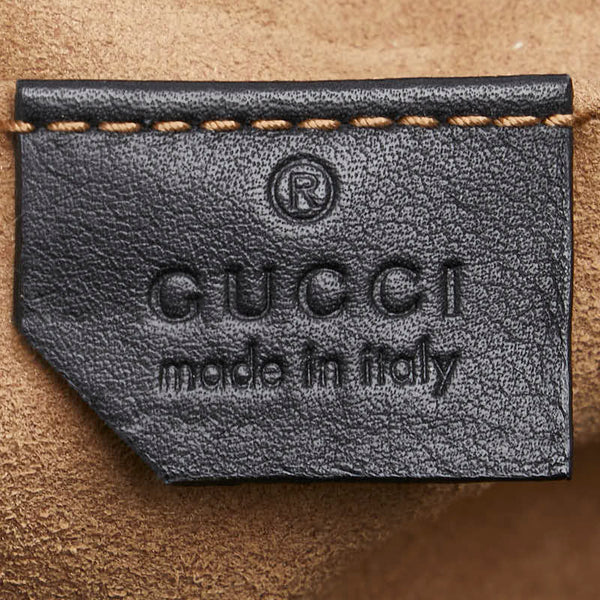 グッチ GGスプリーム 斜め掛け ショルダーバッグ 453189 ベージュ ブラック ブラウン PVC レザー レディース GUCCI 【中古】