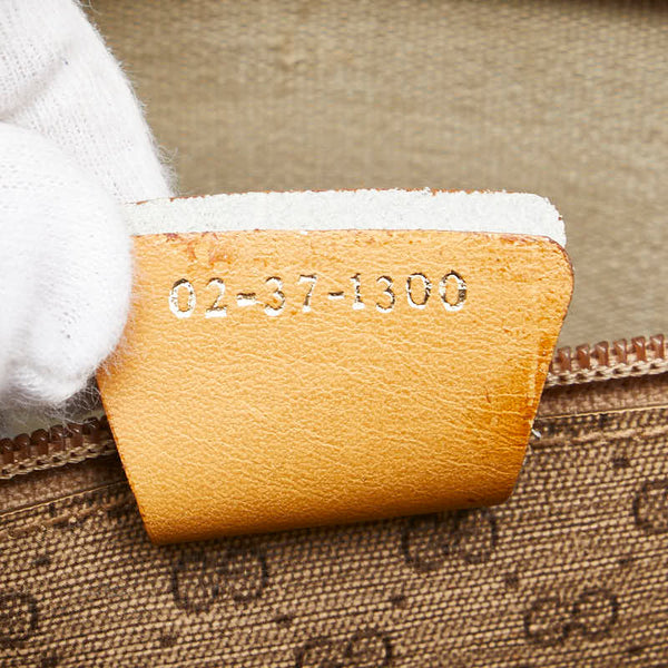 グッチ オールドグッチ シェリーライン ハンドバッグ トートバッグ 02 37 1300 ベージュ PVC レザー レディース GUCCI 【中古】