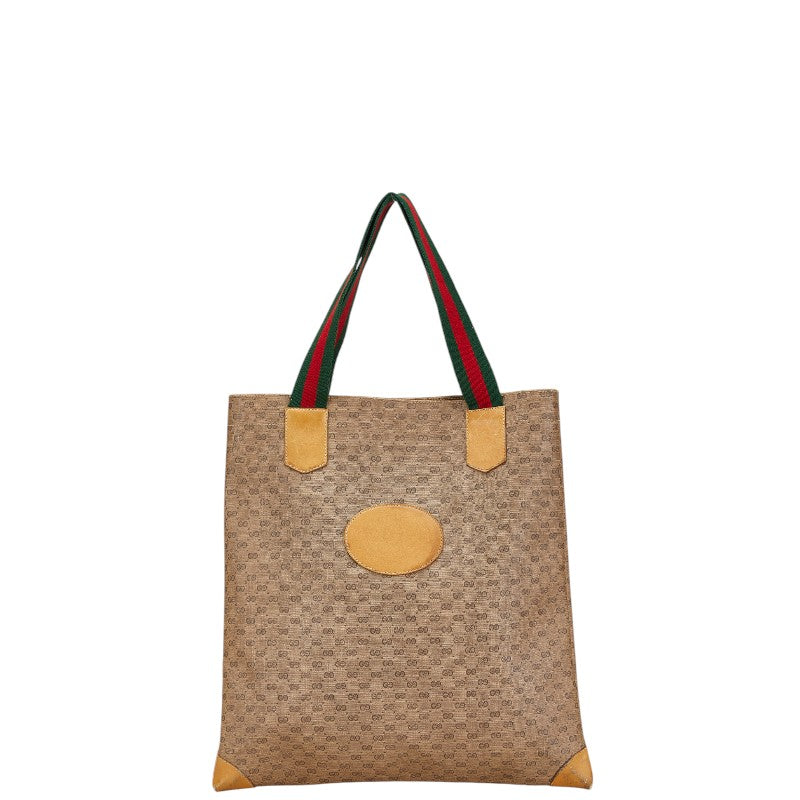 グッチ オールドグッチ シェリーライン ハンドバッグ トートバッグ 02 37 1300 ベージュ PVC レザー レディース GUCCI 【中古】