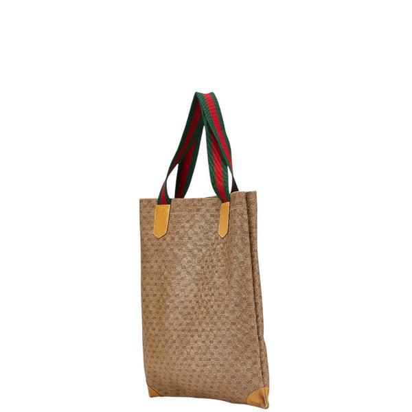 グッチ オールドグッチ シェリーライン ハンドバッグ トートバッグ 02 37 1300 ベージュ PVC レザー レディース GUCCI 【中古】