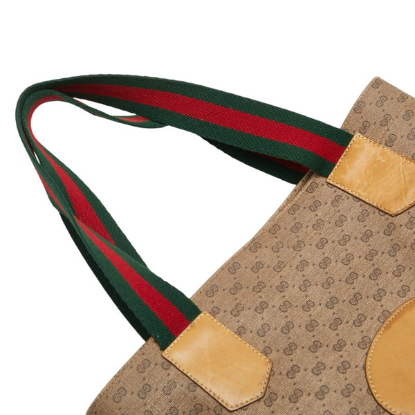 グッチ オールドグッチ シェリーライン ハンドバッグ トートバッグ 02 37 1300 ベージュ PVC レザー レディース GUCCI 【中古】