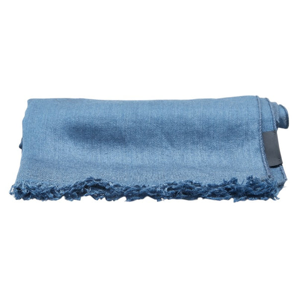 グッチ GGウール ストール ブルー ネイビー ウール レディース GUCCI 【中古】