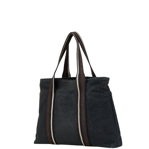 エルメス トロカホリゾンタルGM トートバッグ ショルダーバッグ ブラック ブラウン ホワイト キャンバス レザー レディース HERMES 【中古】