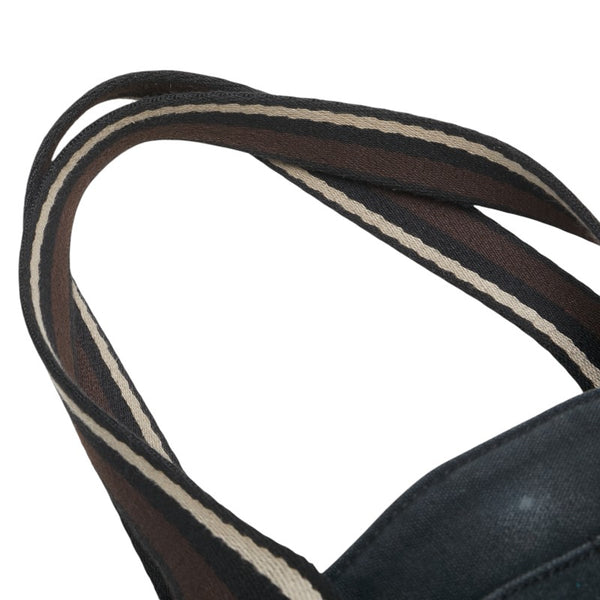 エルメス トロカホリゾンタルGM トートバッグ ショルダーバッグ ブラック ブラウン ホワイト キャンバス レザー レディース HERMES 【中古】