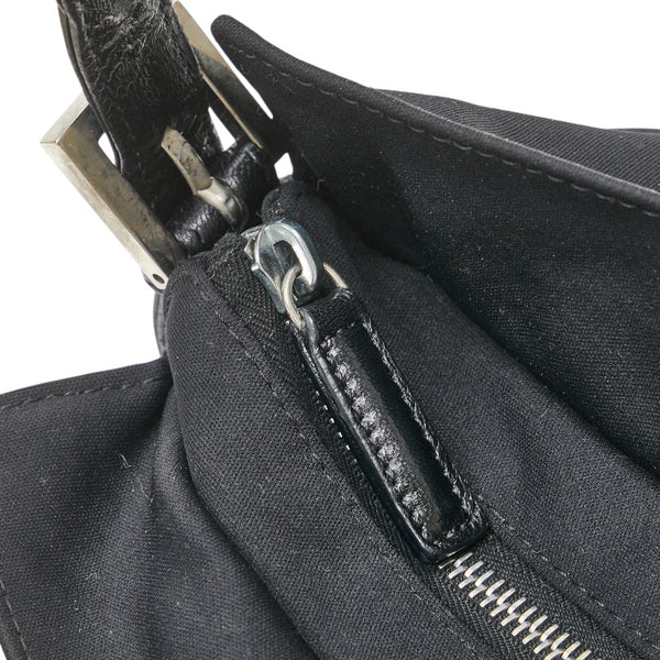 フェンディ マンマバケット ジャージー ハンドバッグ ワンショルダーバッグ 2321 ブラック ナイロン レザー レディース FENDI 【中古】