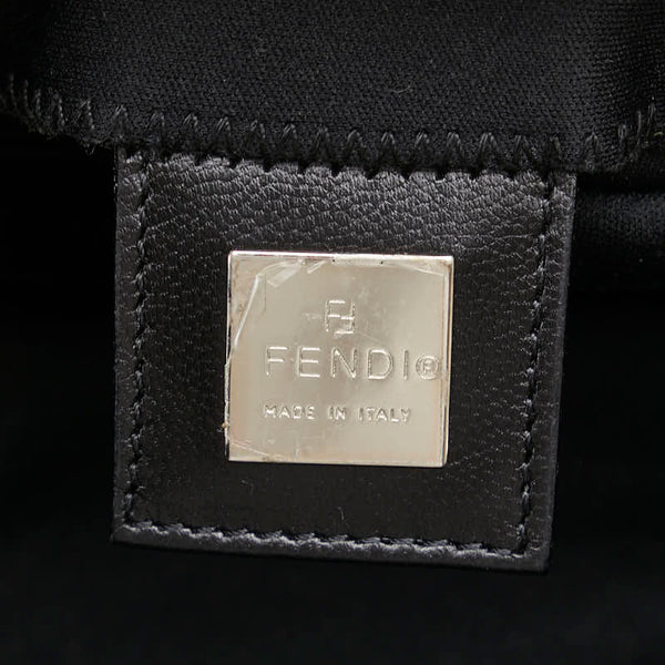 フェンディ マンマバケット ジャージー ハンドバッグ ワンショルダーバッグ 2321 ブラック ナイロン レザー レディース FENDI 【中古】