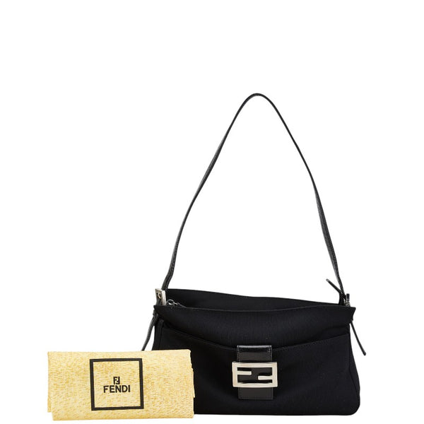 フェンディ マンマバケット ジャージー ハンドバッグ ワンショルダーバッグ 2321 ブラック ナイロン レザー レディース FENDI 【中古】