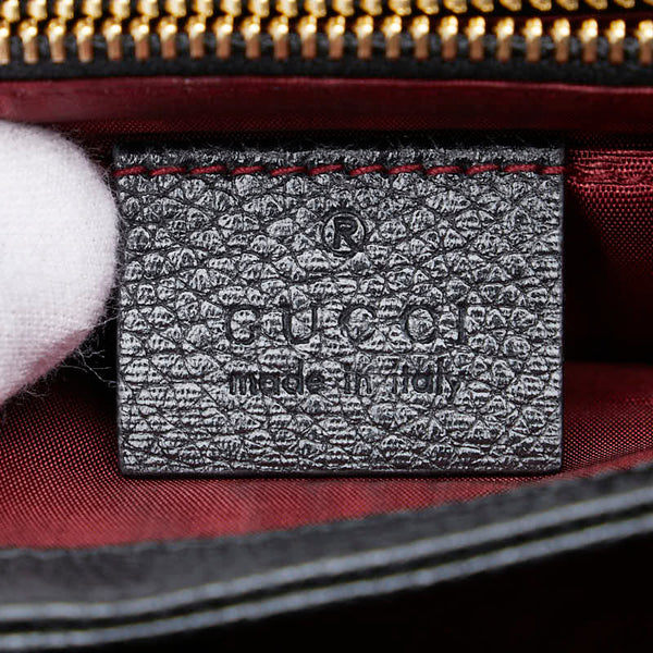 グッチ ズゥミ 斜め掛け ショルダーバッグ 576388 ブラック レザー レディース GUCCI 【中古】