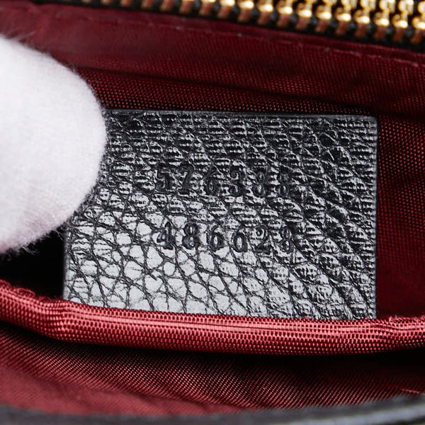 グッチ ズゥミ 斜め掛け ショルダーバッグ 576388 ブラック レザー レディース GUCCI 【中古】