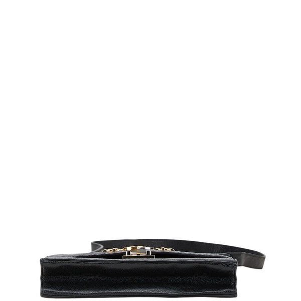 グッチ ズゥミ 斜め掛け ショルダーバッグ 576388 ブラック レザー レディース GUCCI 【中古】