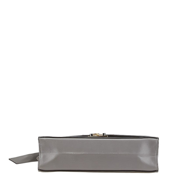 グッチ ズゥミ 斜め掛け ショルダーバッグ 576388 グレー レザー レディース GUCCI 【中古】