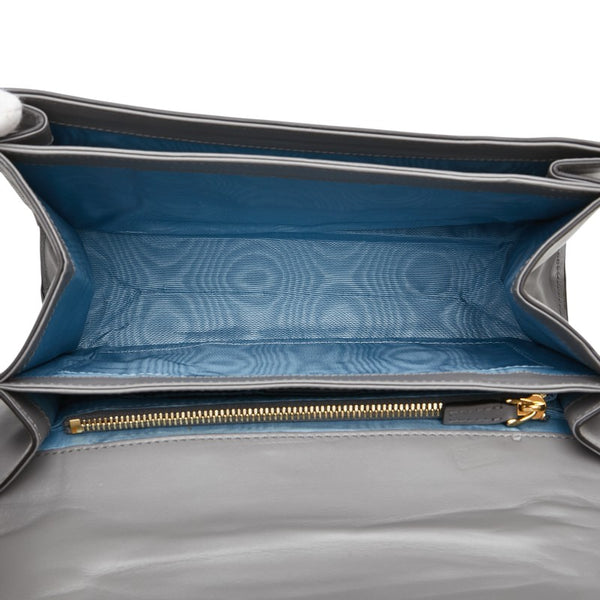 グッチ ズゥミ 斜め掛け ショルダーバッグ 576388 グレー レザー レディース GUCCI 【中古】