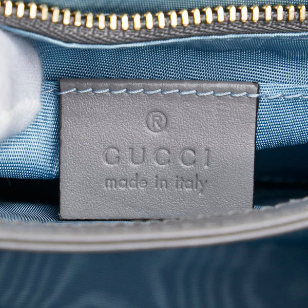 グッチ ズゥミ 斜め掛け ショルダーバッグ 576388 グレー レザー レディース GUCCI 【中古】