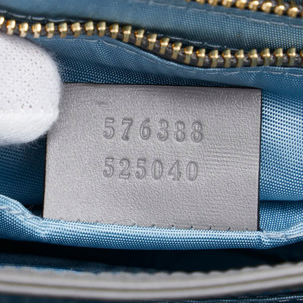 グッチ ズゥミ 斜め掛け ショルダーバッグ 576388 グレー レザー レディース GUCCI 【中古】