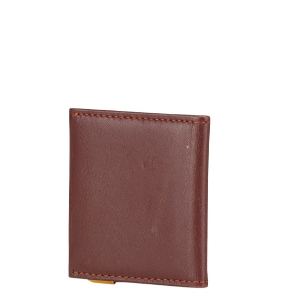 カルティエ マストライン ミニフォトケース ボルドー ワインレッド レザー レディース CARTIER 【中古】