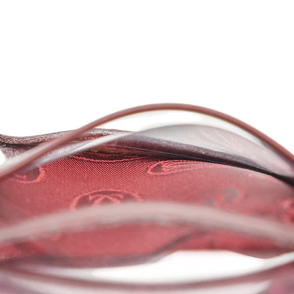 カルティエ マストライン ミニフォトケース ボルドー ワインレッド レザー レディース CARTIER 【中古】