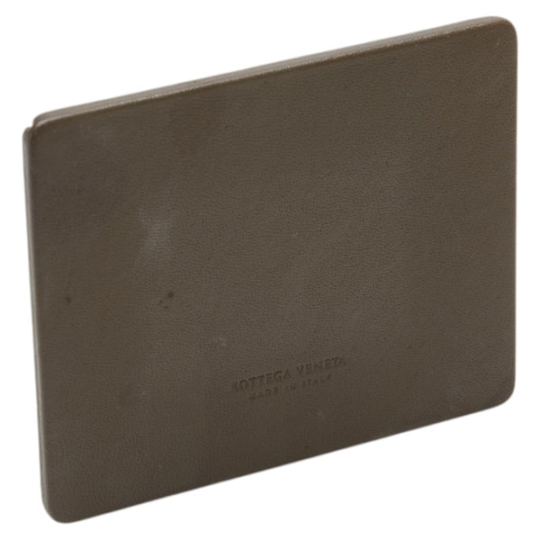 ボッテガヴェネタ コンパクトミラー 手鏡 グレー  グレージュ レザー レディース BOTTEGAVENETA 【中古】