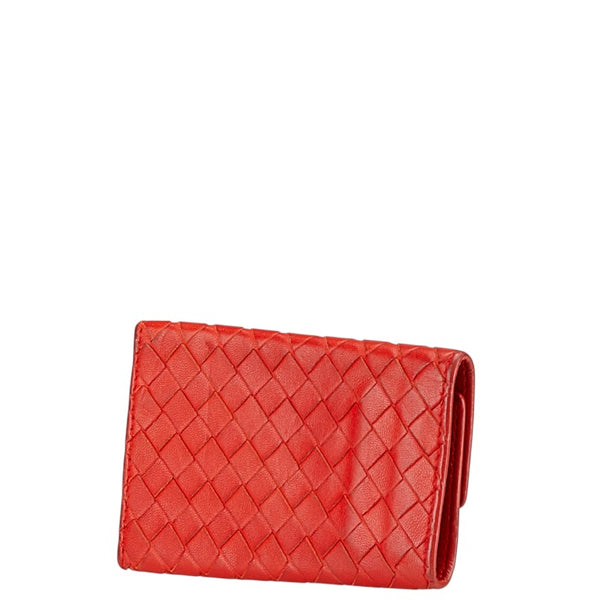 ボッテガヴェネタ イントレチャート キーケース 6連 レッド レザー レディース BOTTEGAVENETA 【中古】