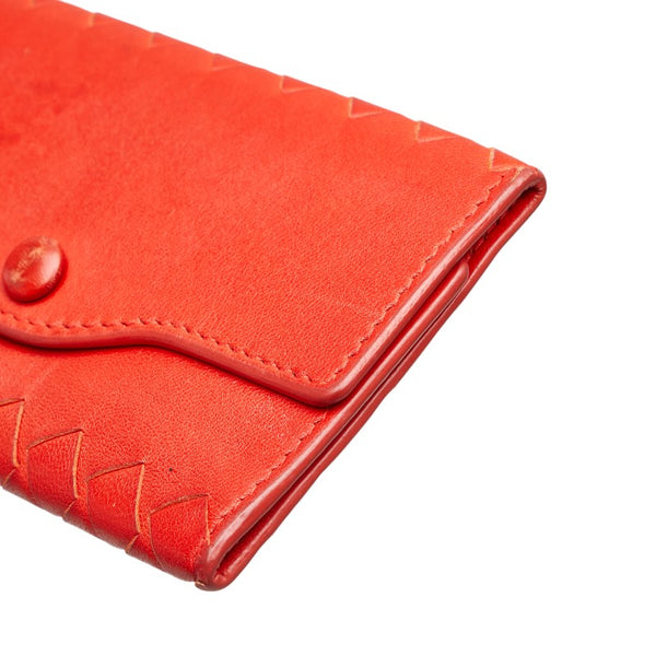 ボッテガヴェネタ イントレチャート キーケース 6連 レッド レザー レディース BOTTEGAVENETA 【中古】