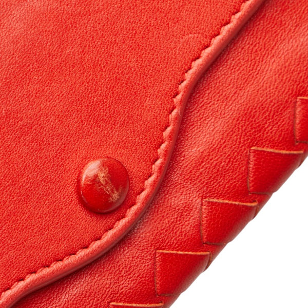 ボッテガヴェネタ イントレチャート キーケース 6連 レッド レザー レディース BOTTEGAVENETA 【中古】