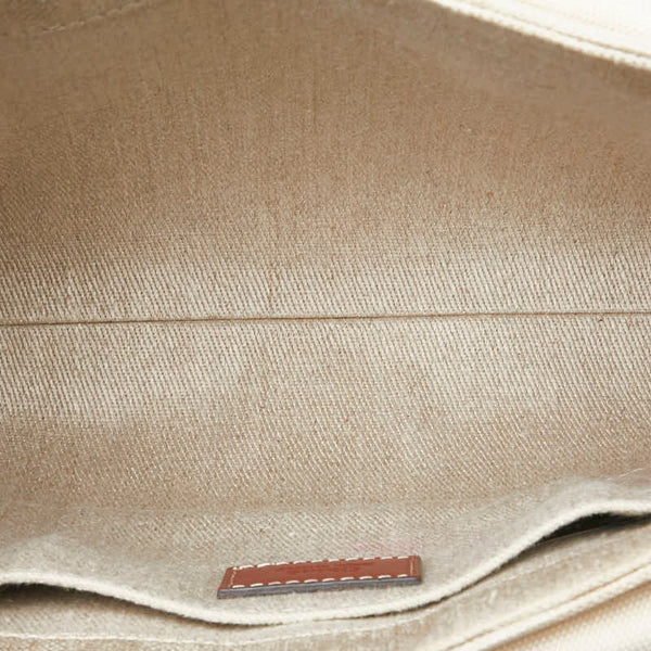 クロエ ウッディ スモール ハンドバッグ ショルダーバッグ 2WAY ベージュ ブラウン キャンバス レザー レディース Chloe 【中古】