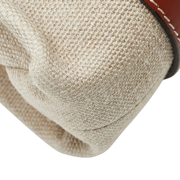 クロエ ウッディ スモール ハンドバッグ ショルダーバッグ 2WAY ベージュ ブラウン キャンバス レザー レディース Chloe 【中古】