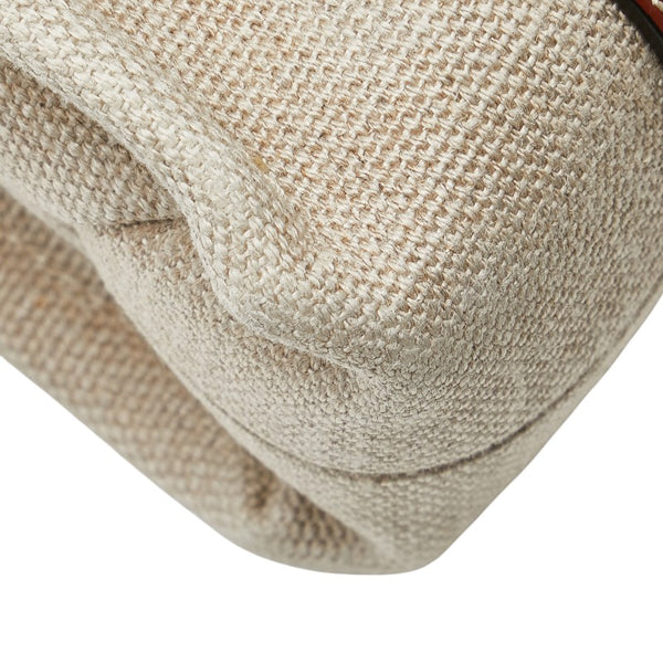 クロエ ウッディ スモール ハンドバッグ ショルダーバッグ 2WAY ベージュ ブラウン キャンバス レザー レディース Chloe 【中古】