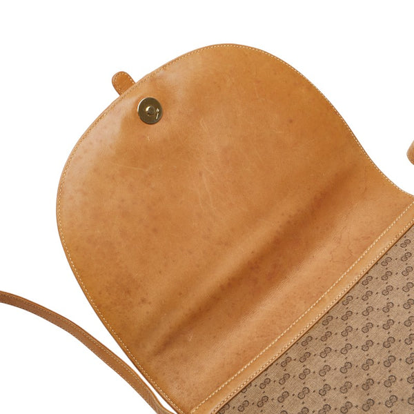 グッチ マイクロGG オールドグッチ 斜め掛け ショルダーバッグ ベージュ PVC レザー レディース GUCCI 【中古】