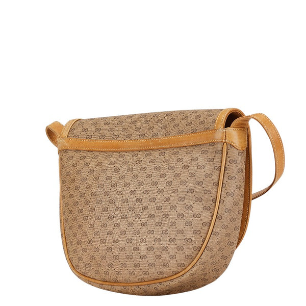 グッチ マイクロGG オールドグッチ 斜め掛け ショルダーバッグ ベージュ PVC レザー レディース GUCCI 【中古】