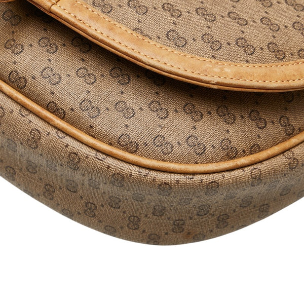 グッチ マイクロGG オールドグッチ 斜め掛け ショルダーバッグ ベージュ PVC レザー レディース GUCCI 【中古】