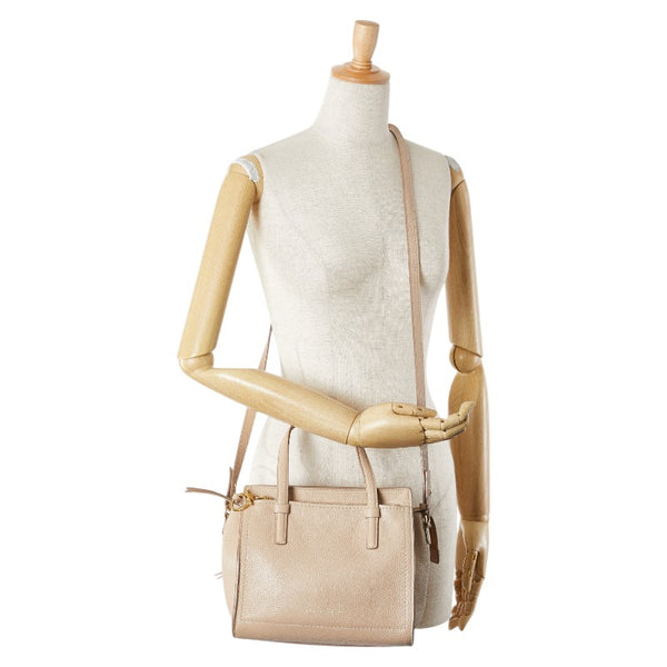 サルヴァトーレフェラガモ エイミー ガンチーニ ハンドバッグ ショルダーバッグ 2WAY EE-21 F478 ベージュ レザー レディース Salvatore Ferragamo 【中古】