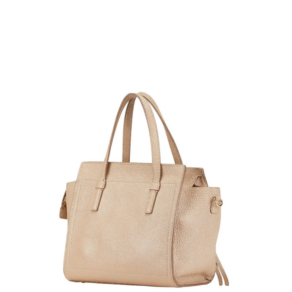 サルヴァトーレフェラガモ エイミー ガンチーニ ハンドバッグ ショルダーバッグ 2WAY EE-21 F478 ベージュ レザー レディース Salvatore Ferragamo 【中古】