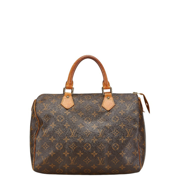 ルイ ヴィトン モノグラム スピーディ30 ハンドバッグ M41526 ブラウン PVC レザー レディース LOUIS VUITTON 【中古】