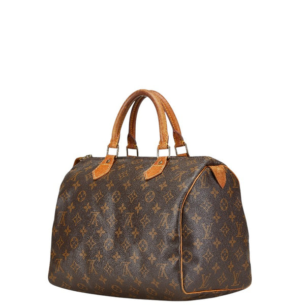 ルイ ヴィトン モノグラム スピーディ30 ハンドバッグ M41526 ブラウン PVC レザー レディース LOUIS VUITTON 【中古】