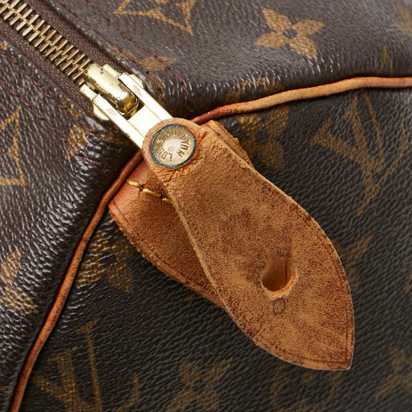 ルイ ヴィトン モノグラム スピーディ30 ハンドバッグ M41526 ブラウン PVC レザー レディース LOUIS VUITTON 【中古】