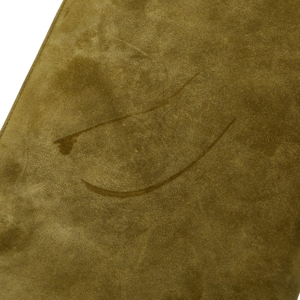 サルヴァトーレフェラガモ 斜め掛け ショルダーバッグ グリーン カーキ スウェード レディース Salvatore Ferragamo 【中古】