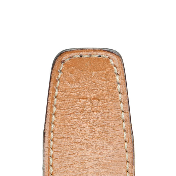 エルメス フォンスベル ベルト 70 ブラック ブラウン ボックスカーフ レディース HERMES 【中古】